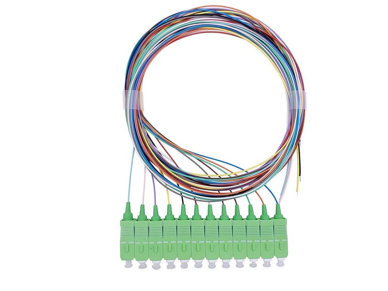 Elfcam ® - 12-Fibre SCA Single-Mode Colour-Coded Fibre Optic Pigtail Without cladding - Image 1